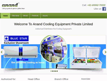 Tablet Screenshot of anandcooling.com